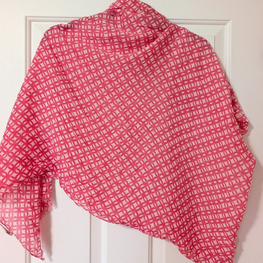 Boden Pink Lightweight Long Print Scarf